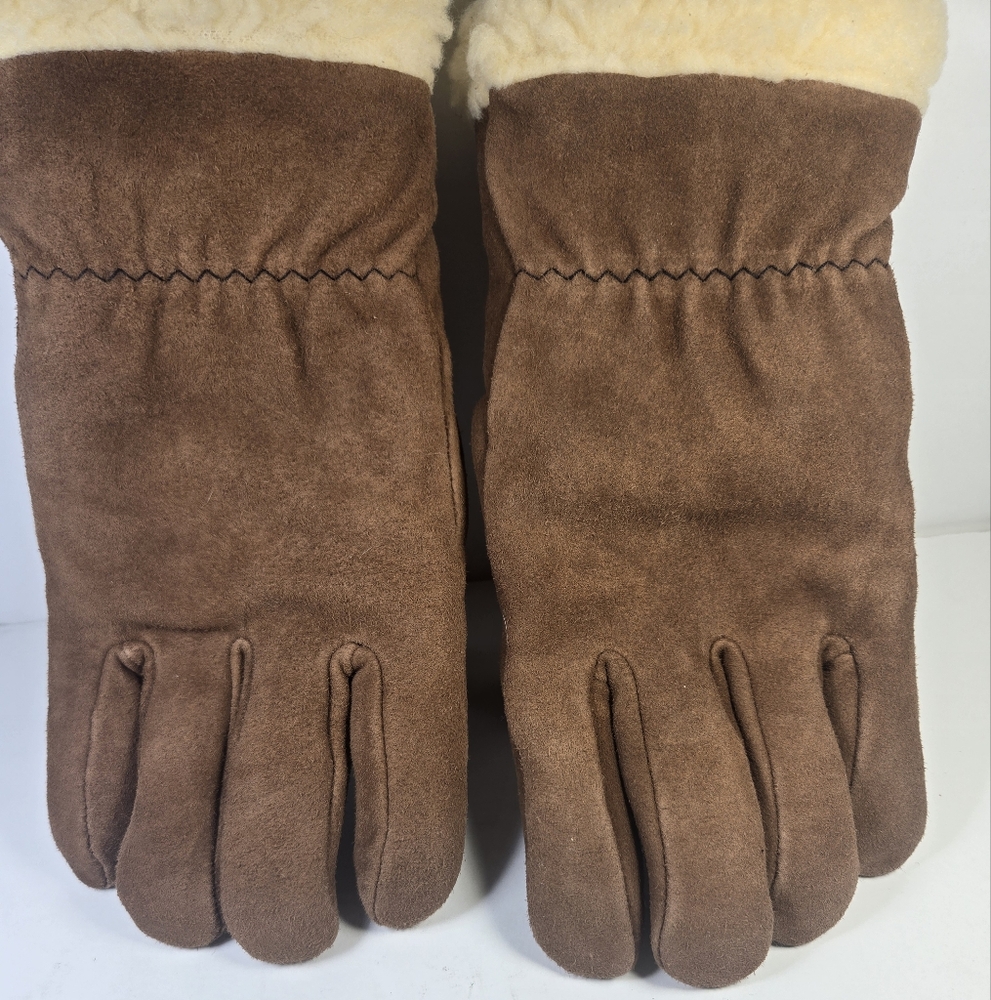 Native Genuine Deerskin Brown Men's Gloves with Shearling Lining Size XL NWOT - Picture 6 of 6